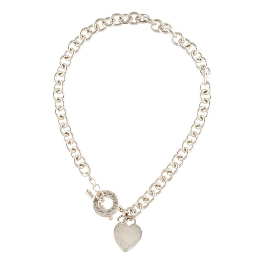 90’s Tiffany & Co Heart Tag Toggle Necklace